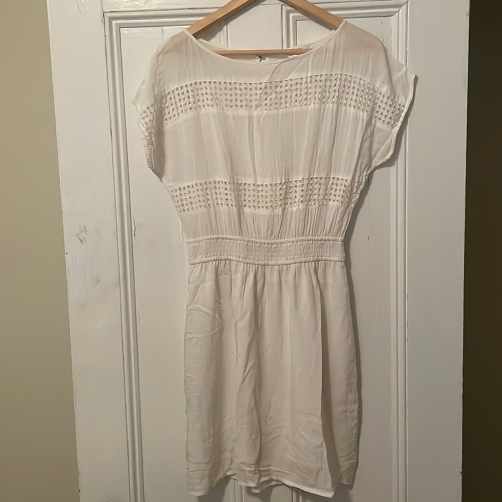 BCBG generation white dress with pockets size S